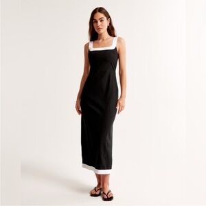 Abercrombie & Fitch Black Sleeveless Sheath Maxi Dress